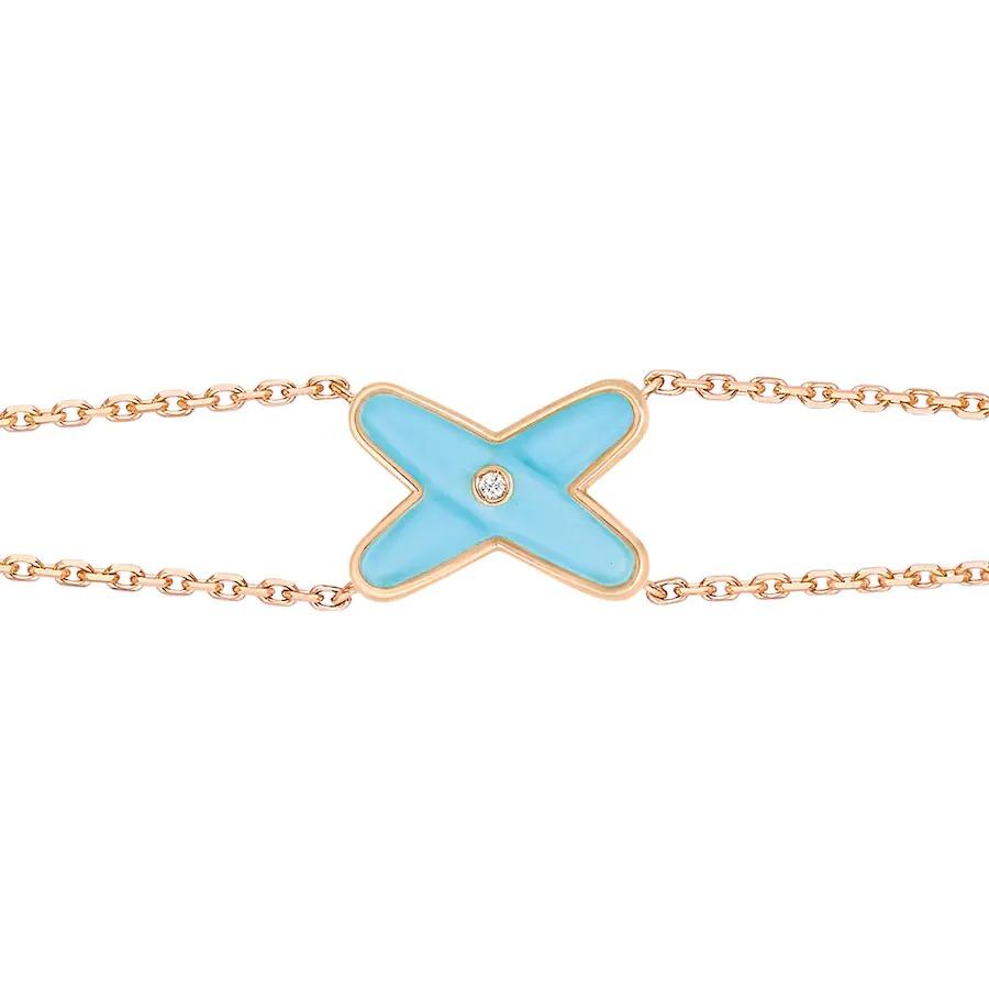 [GALE]JEUX BRACELET TURQUOISE PINK GOLD 1 DIAMOND