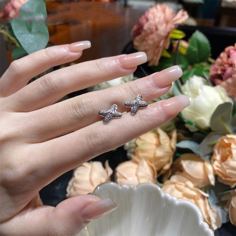 [GALE]JEUX DE SILVER DIAMOND EARRINGS