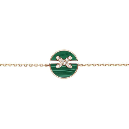 [GALE]JEUX DE BRACELET MALACHITE PINK GOLD DIAMONDS