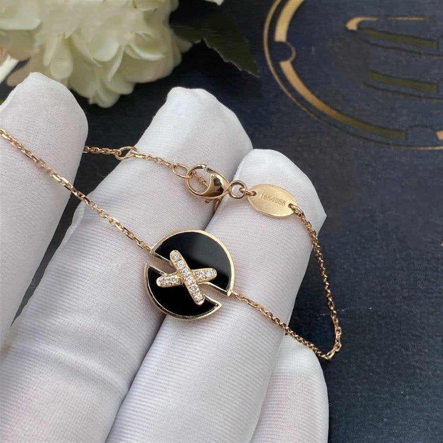 [GALE]JEUX DE BRACELET ONYX PINK GOLD DIAMOND