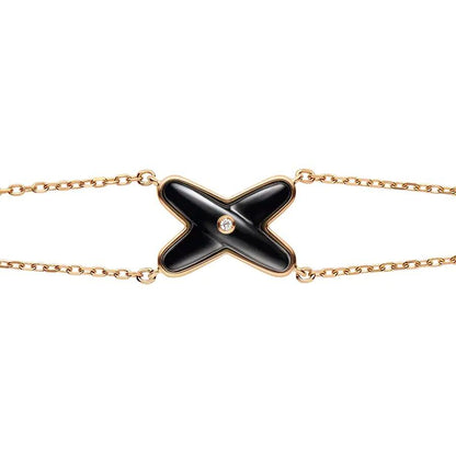 [GALE]JEUX BRACELET ONYX PINK GOLD 1 DIAMOND