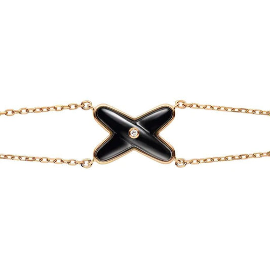 [GALE]JEUX BRACELET ONYX PINK GOLD 1 DIAMOND