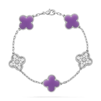 [GALE]CLOVER 5 MOTIF LIGHT PURPLE BRACELET COLLECTION