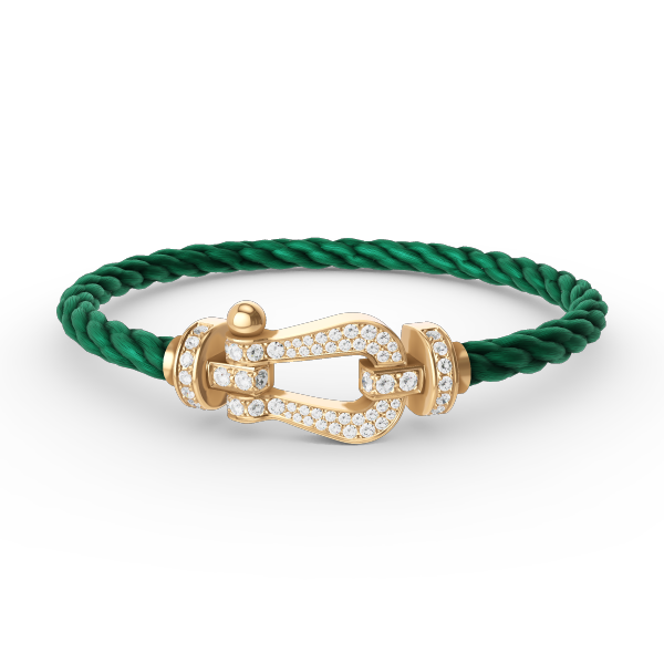 [GALE]FORCE LARGE HORSESHOE FULL DIAMOND BRACELET GOLD