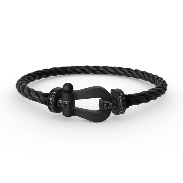 [GALE]FORCE LARGE SERIES HORSESHOE BLACK SAMURAI BRACELET