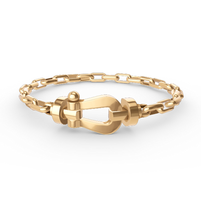[GALE]FORCE LARGE HORSESHOE CLASP  METAL BRACELET