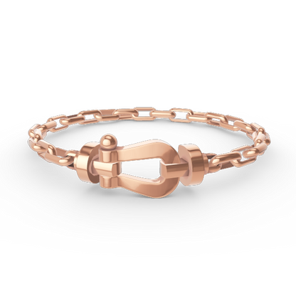 [GALE]FORCE LARGE HORSESHOE CLASP  METAL BRACELET