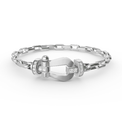[GALE]FORCE LARGE HORSESHOE CLASP  METAL BRACELET