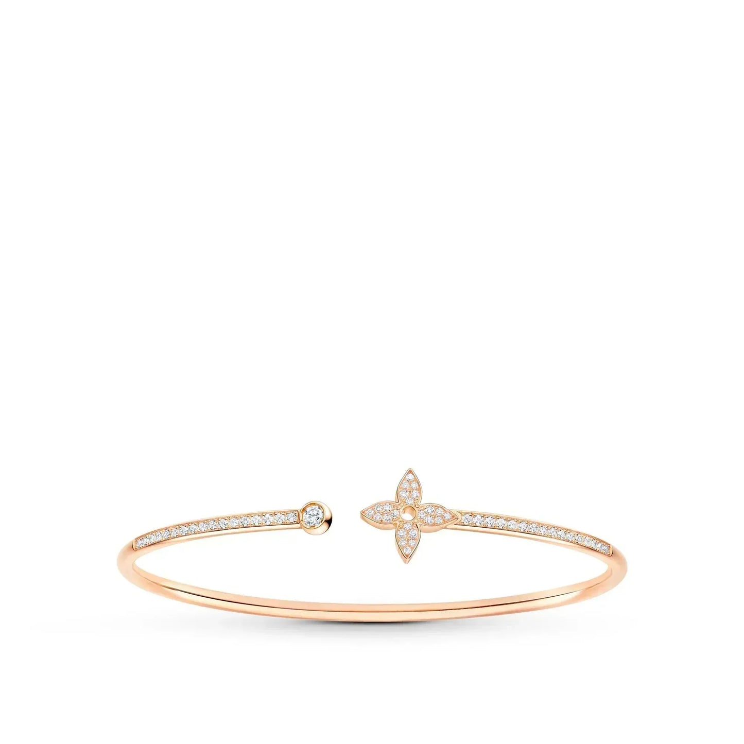 [GALE]IDYLLE PINK GOLD OPEN BRACELET DIAMOND PAVED