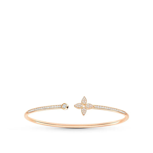 [GALE]IDYLLE PINK GOLD OPEN BRACELET DIAMOND PAVED