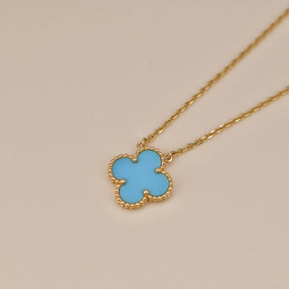 [GALE]CLOVER 15MM VINTAGE TURQUOISE NECKLACE