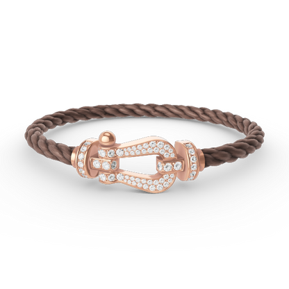 [GALE]FORCE LARGE HORSESHOE FULL DIAMOND BRACELET ROSE GOLD