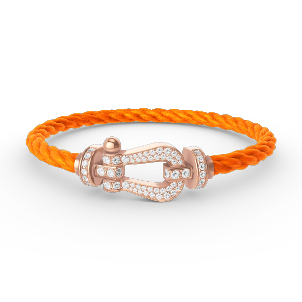 [GALE]FORCE LARGE HORSESHOE FULL DIAMOND BRACELET ROSE GOLD