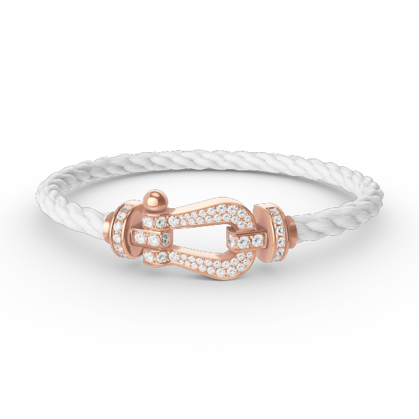 [GALE]FORCE LARGE HORSESHOE FULL DIAMOND BRACELET ROSE GOLD