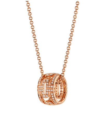 [GALE]PARENTESI NECKLACE PINK GOLD DIAMOND