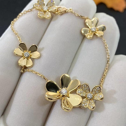 [GALE]FRIVOLE GOLD 5 FLOWERS BRACELET
