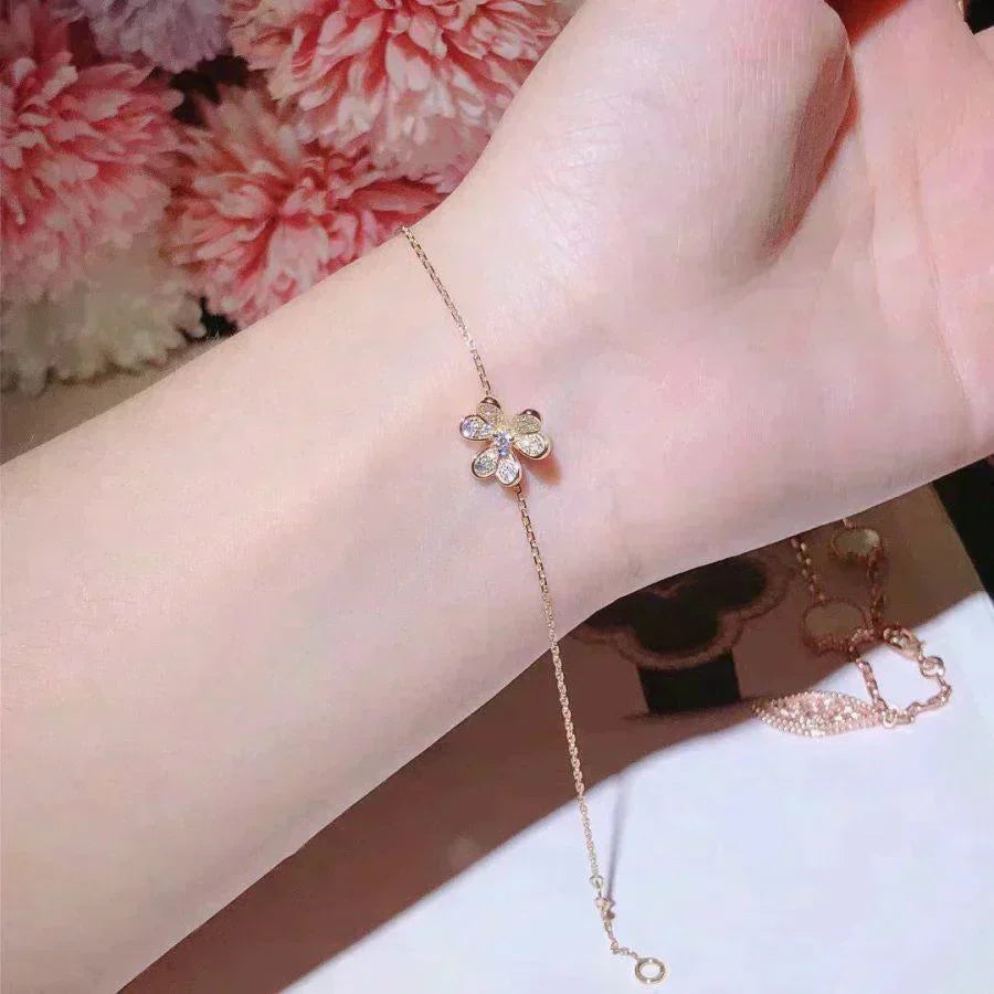 [GALE]FRIVOLE GOLD FLOWER DIAMOND BRACELET