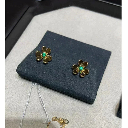 [GALE]FRIVOLE  FLOWER MALACHITE EARRINGS