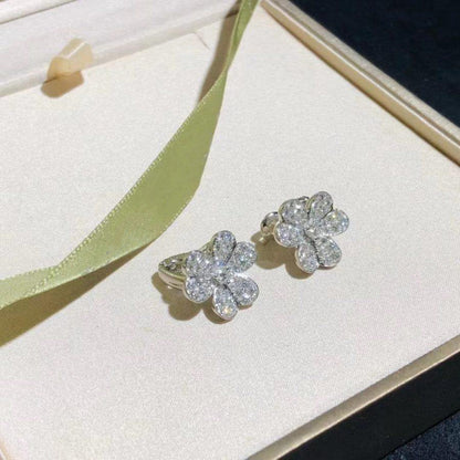 [GALE]FRIVOLE SILVER FLOWER DIAMOND EARRINGS