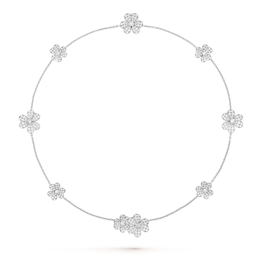 [GALE]FRIVOLE SILVER 9 FLOWERS NECKLACE