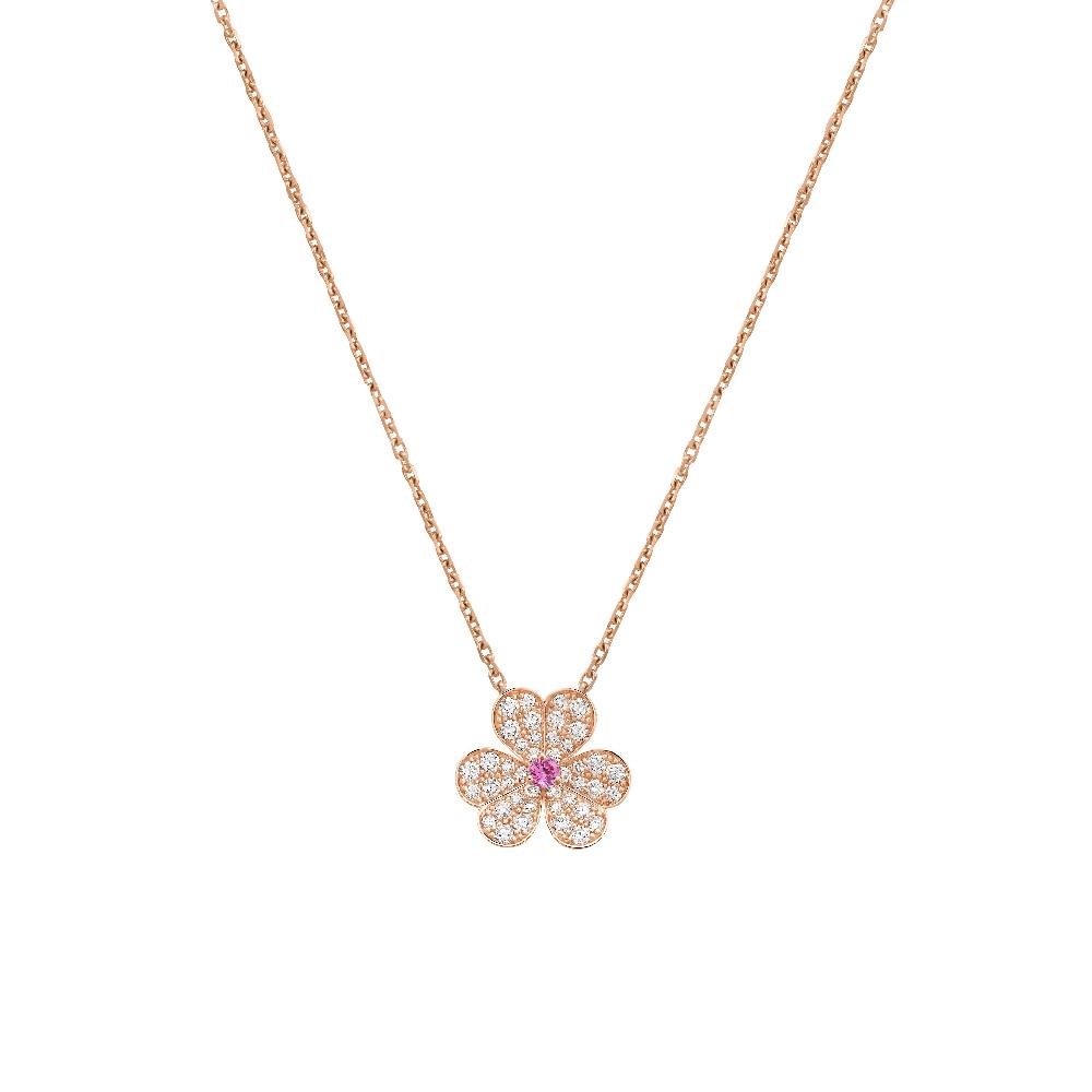 [GALE]FRIVOLE ROSE GOLD FLOWER DIAMOND NECKLACE