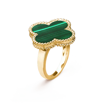[GALE]CLOVER MALACHITE RING