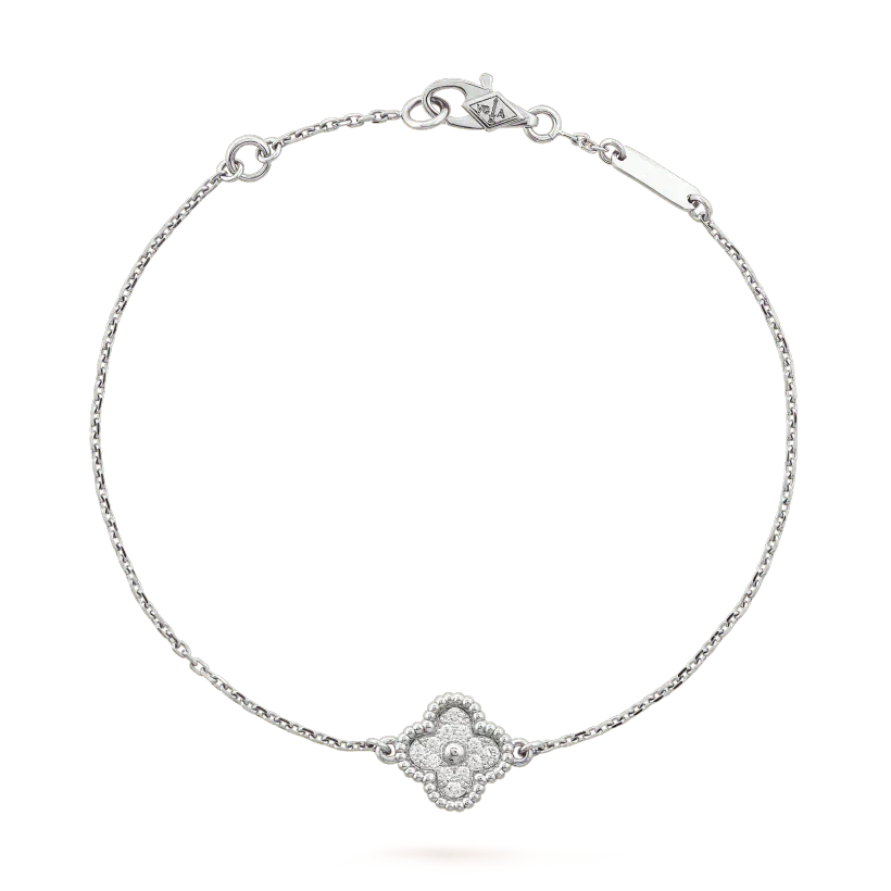 [GALE]CLOVER  SINGLE FLOWER BRACELET SILVER