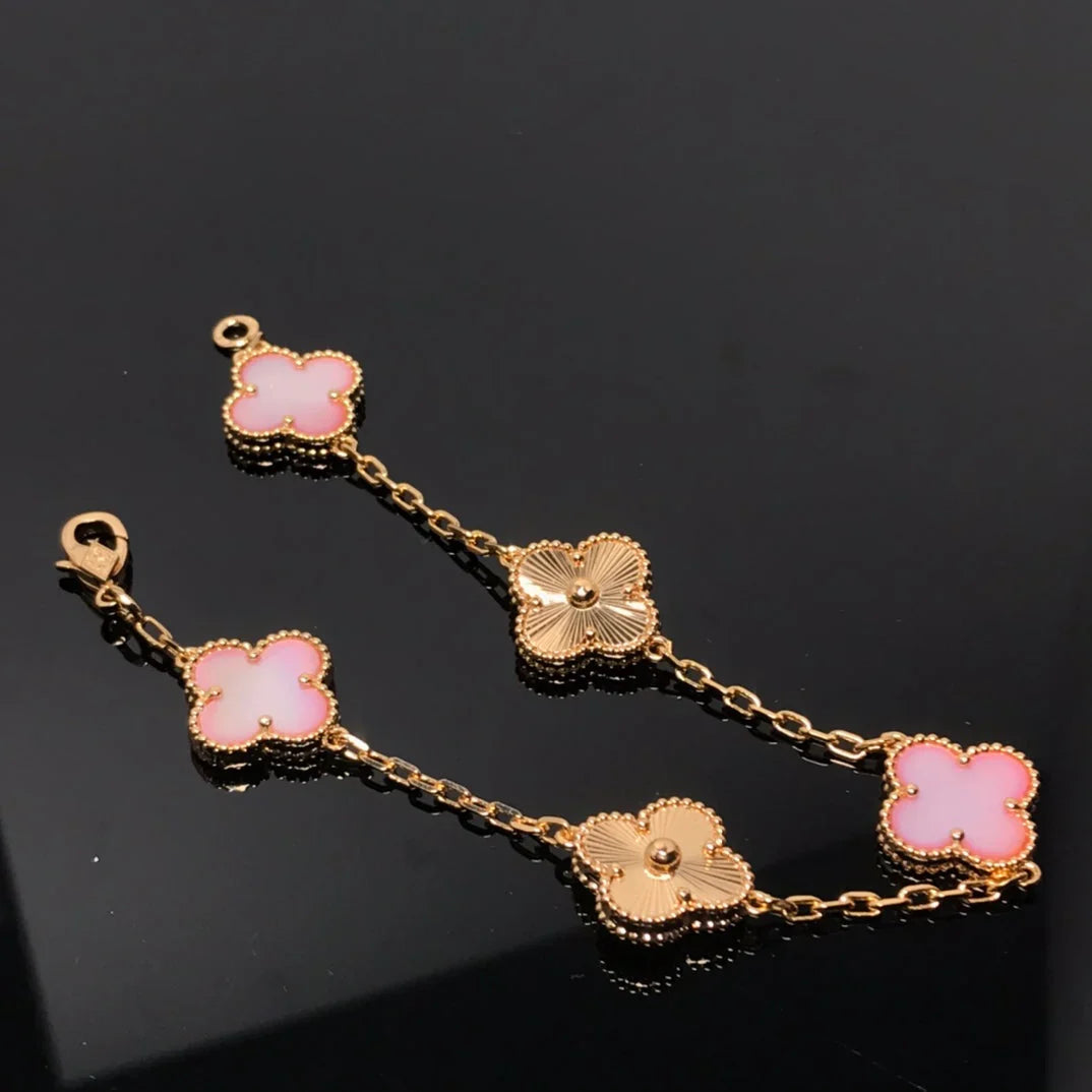 [GALE] CLOVER 5 MOTIFS  PINK MOP BRACELET COLLECTION