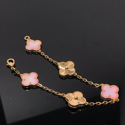[GALE] CLOVER 5 MOTIFS  PINK MOP BRACELET COLLECTION