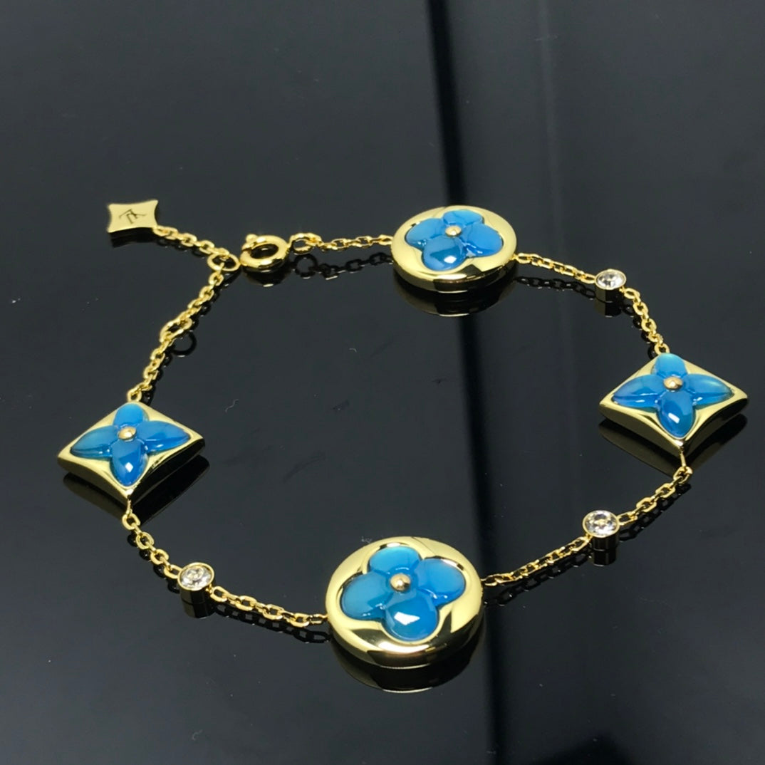[GALE]STAR AND SUN 4 MOTIF BLUE BRACELET