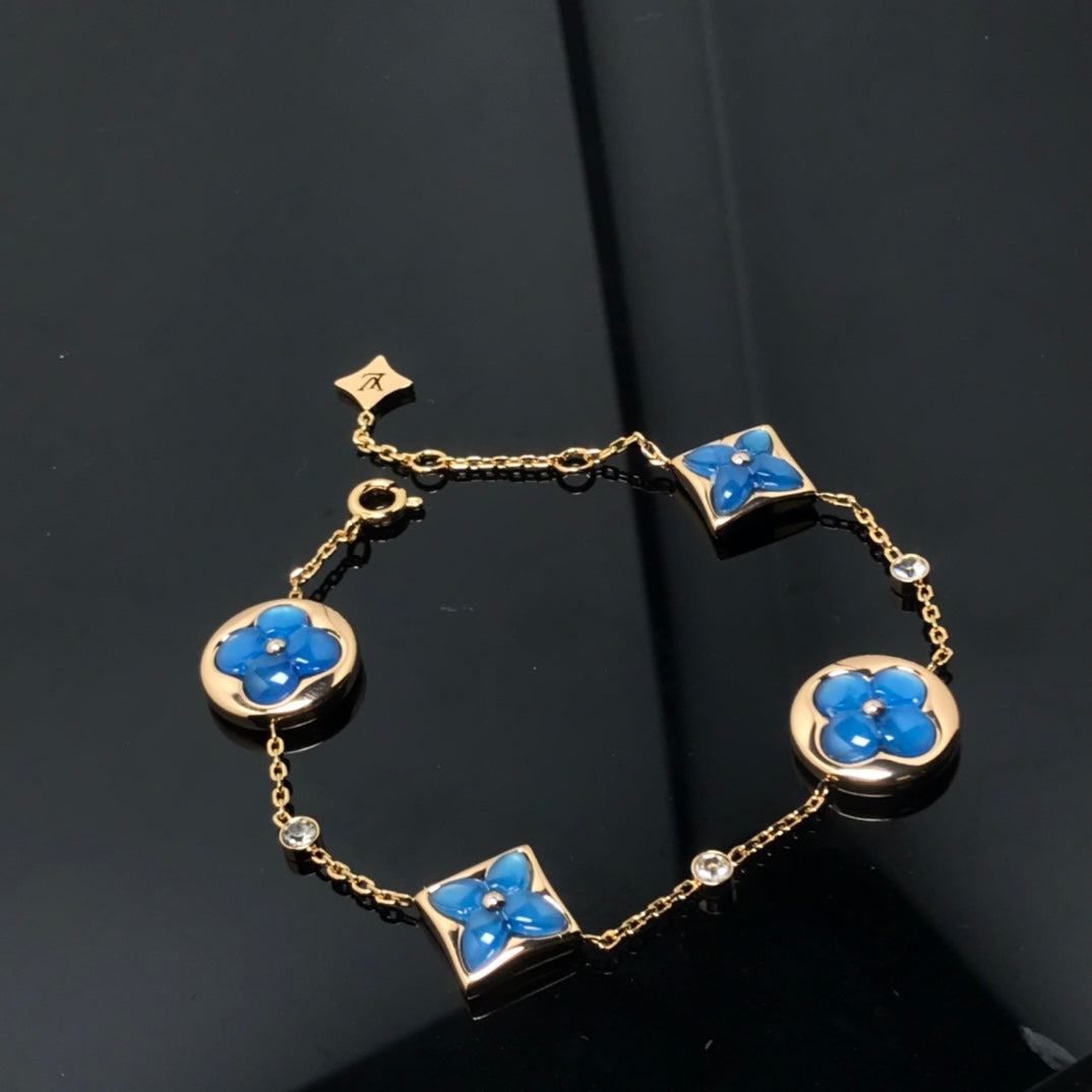 [GALE]STAR AND SUN 4 MOTIF BLUE BRACELET