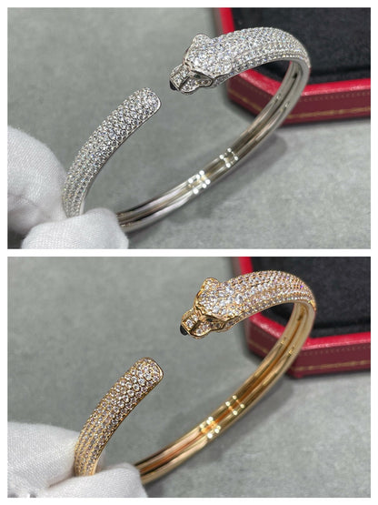 [GALE]PANTHERE FULL DIAMOND OPEN BRACELET