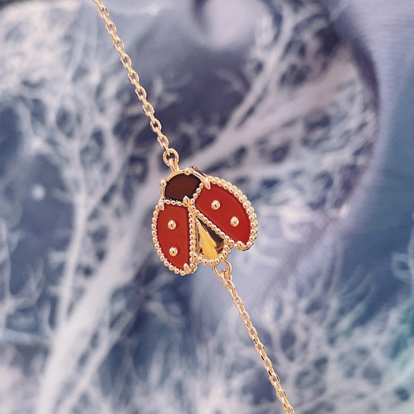 [GALE]LUCKY SPRING 1 MOTIF PINK GOLD BRACELET