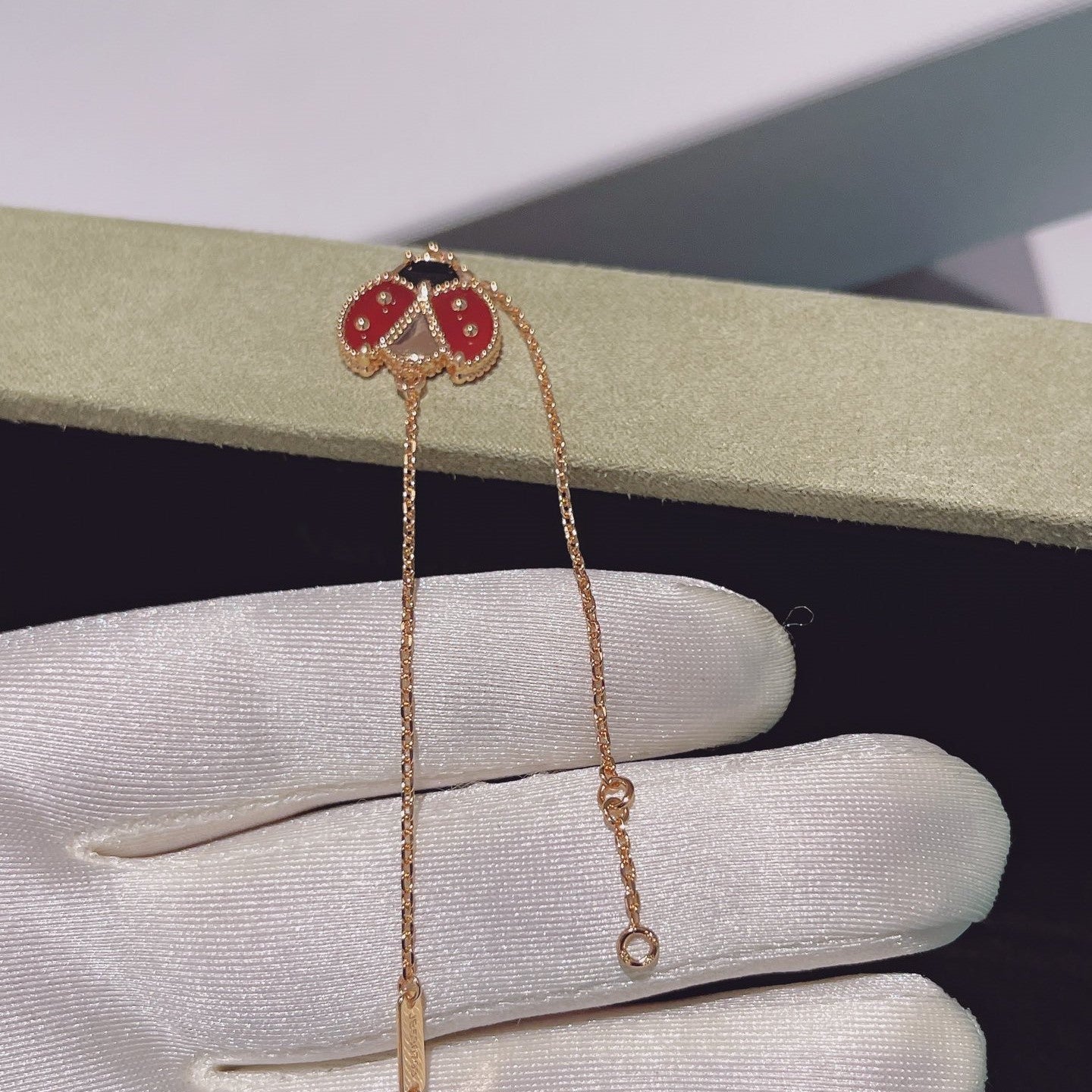 [GALE]LUCKY SPRING 1 MOTIF PINK GOLD BRACELET