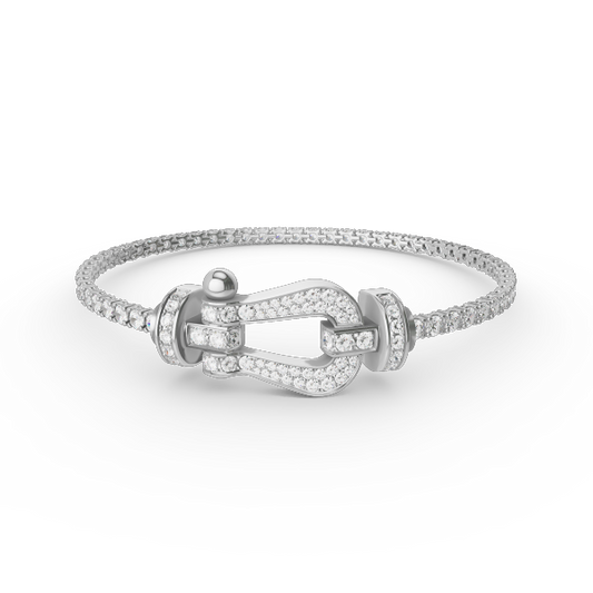 [GALE]FORCE  LARGE HORSESHOE FULL DIAMOND TENNIS BRACELET